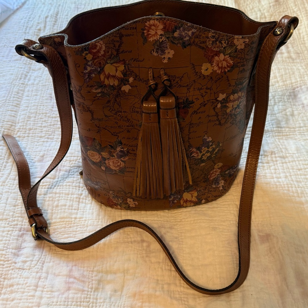 Patricia Nash Floral Signature Map Shoulder Bag